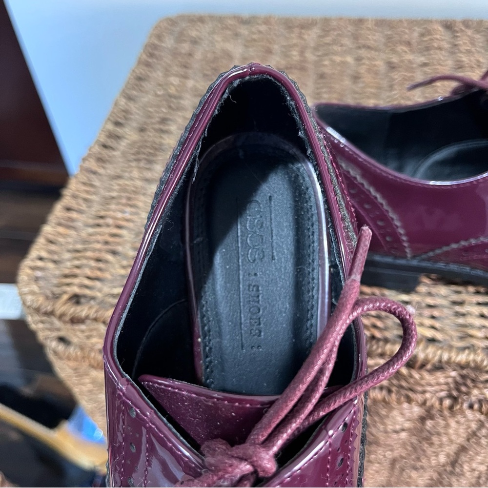 Asos Manic Burgundy Lace-up brogues - Size UK 5 - Picture 11 of 11